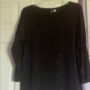 H&M Black Sparkly Top